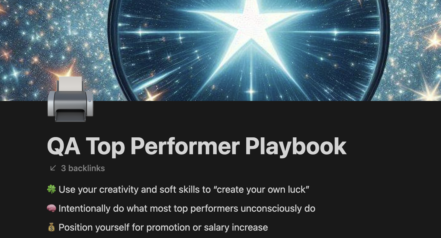 QA Top Performer Playbook preview